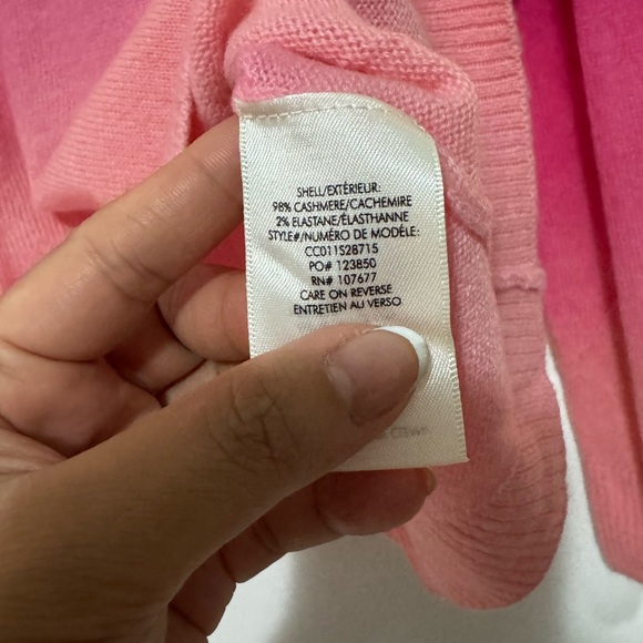Alice+Olivia Dip-Dye-Cashmere-Blend-Pink Sweater Size M - Picture 5 of 5